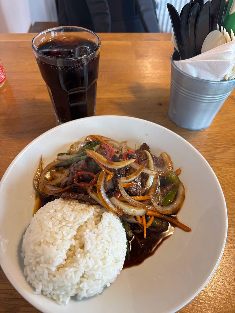 Had a dinner in a Chinese restaurant, very good food.